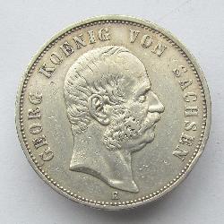 Saxony 5 mark 1904 E