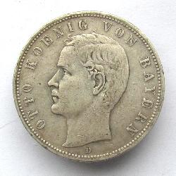 Бавария 5 Марок 1902 D