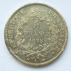 Франция 5 франков 1873 A