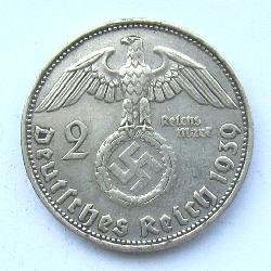 Германия 2 RM 1939 D