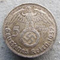 Germany 5 RM 1937 D