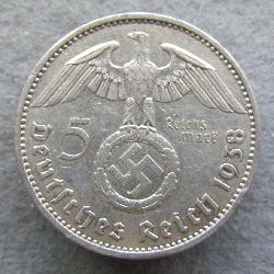 Německo 5 RM 1938 A