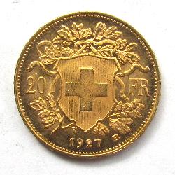 Швейцария 20 франков 1927 В