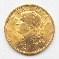 Швейцария 20 франков 1949 В