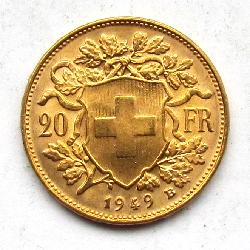 Švýcarsko 20 Fr 1949 B