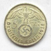 Germany 5 RM 1938 A