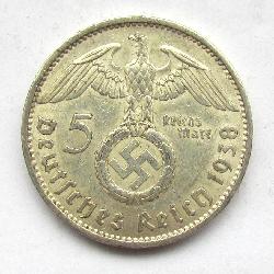 Deutschland 5 RM 1938 A