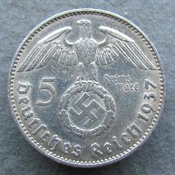 Германия 5 RM 1937 J