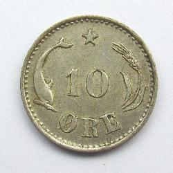 Denmark 10 ore 1897