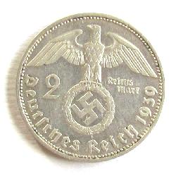 Германия 2 RM 1939 D