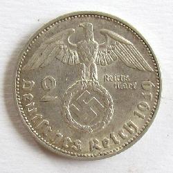 Германия 2 RM 1939 J