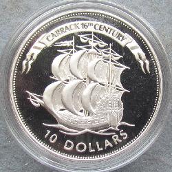 Belize 10 dollars 1995
