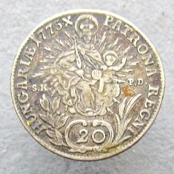 Rakousko-Uhersko 20 kreuzer 1775 B SK PD