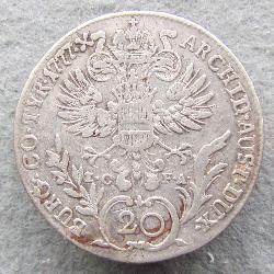 Rakousko-Uhersko 20 kreuzer 1777