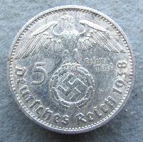 Germany 5 RM 1938 E