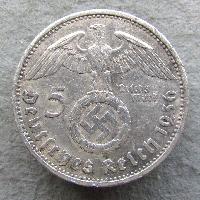 Germany 5 RM 1936 A