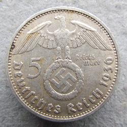 Německo 5 RM 1936 D