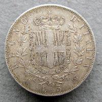 Italien 5 Lir 1874 M BN