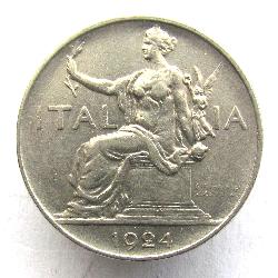 Itálie 1 lira 1924