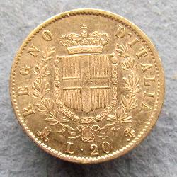 Italy 20 lire 1873