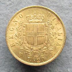 Italien 20 Lire 1862