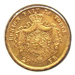 Belgie 20 franků 1882