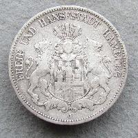 Hamburg 5 mark 1876 J