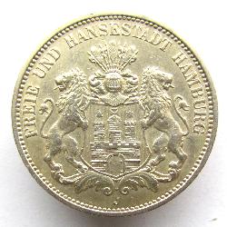 Hamburk 3 mark 1912 J