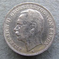 Баден 3 марки 1909 G