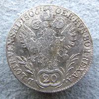 Austria Hungary 20 kreuzer 1806 B