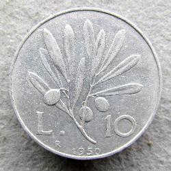 Italy 10 lire 1950