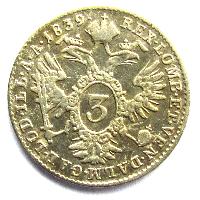 Austria Hungary 3 kreuzer 1839 A