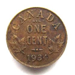 Canada 1 cent 1934