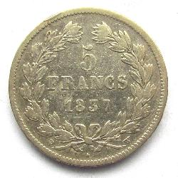 France 5 francs 1837 W