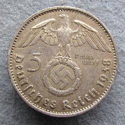 Germany 5 RM 1938 A