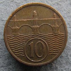 Чехословакия 10 геллеров 1926