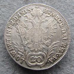 Austria Hungary 20 kreuzer 1815 A