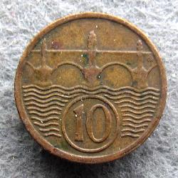 Tschechoslowakei 10 Heller 1925