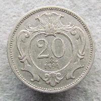 Rakousko-Uhersko 20 heller 1894