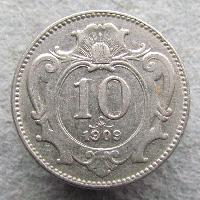 Австро-Венгрия 10 геллеров 1909
