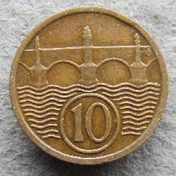 Чехословакия 10 геллеров 1924