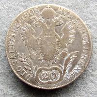 Austria Hungary 20 kreuzer 1808 A