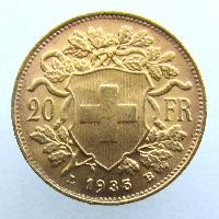 Switzerland 20 Fr 1935 LB