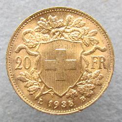 Швейцария 20 франков 1935 LB