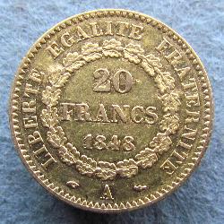 Frankreich 20 Fr 1848 A