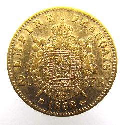 France 20 Francs 1868 BB