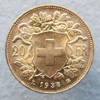 Switzerland 20 Fr 1935 LB