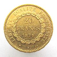 France 20 Francs 1871 A