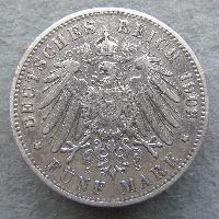 Hamburg 5 mark 1903 J