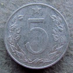 Чехословакия 5 геллеров 1954